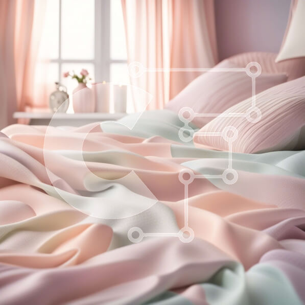 Intra Συλλεκτικό Ξύλινο Παζλ Plywood  4mm - Άνετο ροζ και λευκό υπνοδωμάτιο με λουλουδάτο κάλυμμα Σε Ξύλινο Κουτί - Διαστάσεις Puzzle: 10x10 cm – 25 κομμάτια