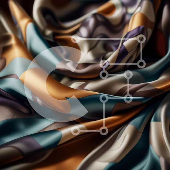 Σετ των 2 Intra Συλλεκτικό Ξύλινο Παζλ Plywood  4mm - Κομψή κινηματογράφηση σε πρώτο πλάνο αφηρημένου υφάσματος με σχέδια σε εκλεπτυσμένους τόνους Σε Ξύλινο Κουτί - Διαστάσεις: 10x10 cm – 25 κομμάτια