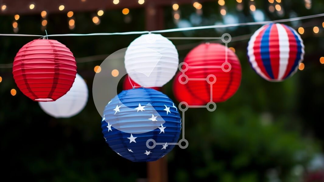 Intra Συλλεκτικό Ξύλινο Παζλ Plywood  4mm - Πατριωτικά Χάρτινα Διακοσμητικά Φαναριών για την 4η Ιουλίου Σε Ξύλινο Κουτί - Διαστάσεις: 10x10 cm – 25 κομμάτια