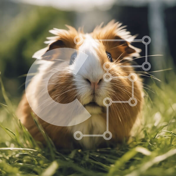 Intra Συλλεκτικό Ξύλινο Παζλ Plywood  4mm - Χαριτωμένο ινδικό χοιρίδιο σε ένα πράσινο χωράφι Σε Ξύλινο Κουτί - Διαστάσεις: 10x10 cm – 25 κομμάτια