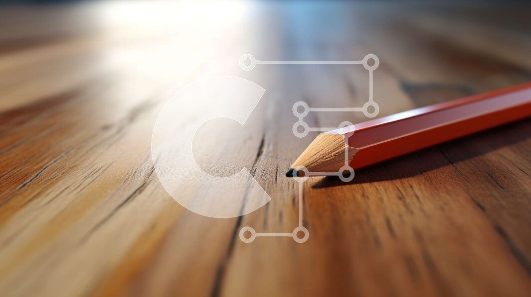 Intra Συλλεκτικό Ξύλινο Παζλ Plywood  4mm - Κόκκινο μολύβι σε ξύλινο τραπέζι Σε Ξύλινο Κουτί - Διαστάσεις: 10x10 cm – 25 κομμάτια