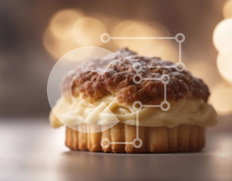 Σετ των 2 Intra Συλλεκτικό Ξύλινο Παζλ Plywood  4mm - Λαχταριστό cupcake με παγωμένο και γλάσο Σε Ξύλινο Κουτί - Διαστάσεις: 10x10 cm – 25 κομμάτια