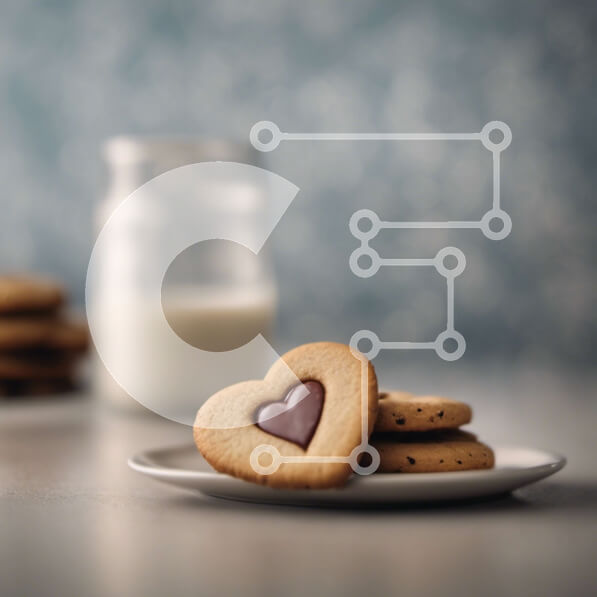 Σετ των 2 Intra Συλλεκτικό Ξύλινο Παζλ Plywood  4mm - Μπισκότο σε σχήμα καρδιάς με γάλα σε λευκό πιάτο Σε Ξύλινο Κουτί - Διαστάσεις: 10x10 cm – 25 κομμάτια