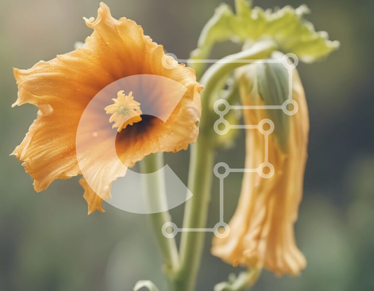 Intra Συλλεκτικό Ξύλινο Παζλ Plywood  4mm - Ανθισμένο πορτοκαλί λουλούδι σε ένα ανοιχτό χωράφι Σε Ξύλινο Κουτί - Διαστάσεις: 10x10 cm – 25 κομμάτια