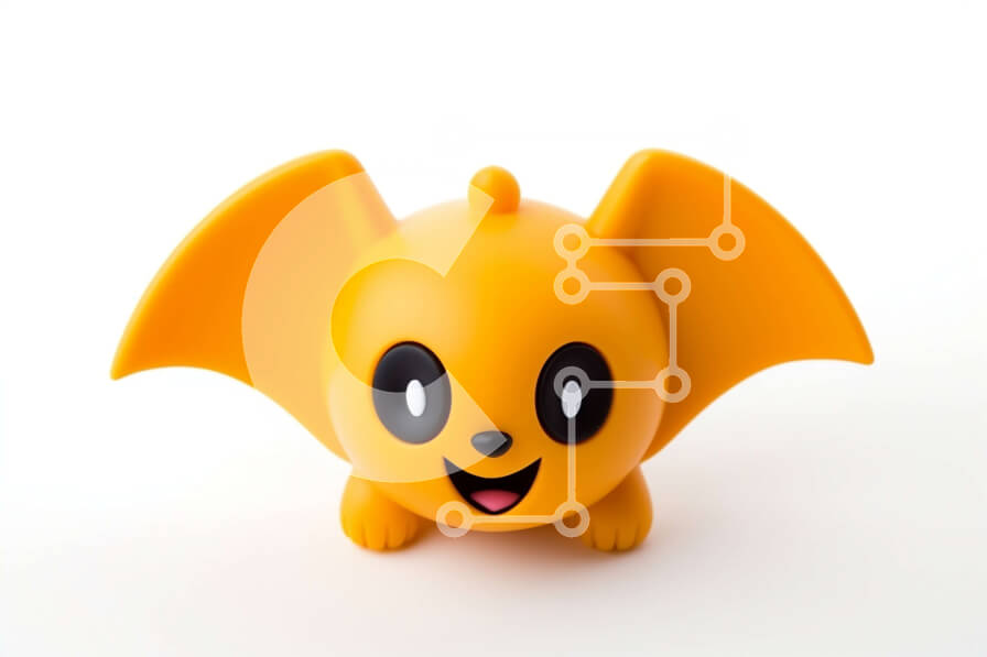 Intra Συλλεκτικό Ξύλινο Παζλ Plywood  4mm - Κίτρινο παιχνίδι ρόπαλο με μαύρα μάτια και χείλη σε λευκό φόντο Σε Ξύλινο Κουτί - Διαστάσεις: 10x10 cm – 25 κομμάτια