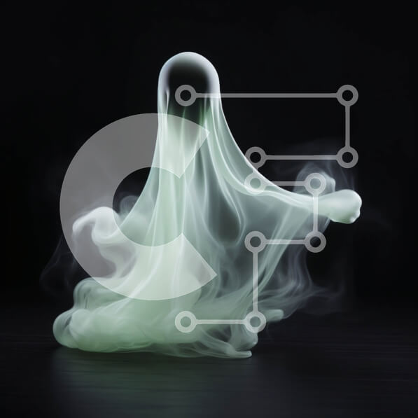 Intra Συλλεκτικό Ξύλινο Παζλ Plywood  4mm - Αιθέριο αντικείμενο φάντασμα με λευκό καπνό Σε Ξύλινο Κουτί - Διαστάσεις Puzzle: 10x10 cm – 25 κομμάτια