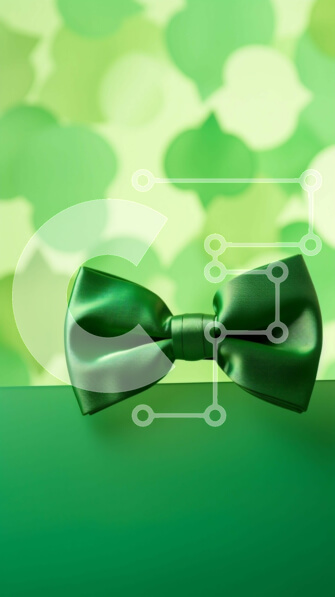 Intra Συλλεκτικό Ξύλινο Παζλ Plywood  4mm - Πράσινο παπιγιόν για τον εορτασμό του Αγίου Πατρικίου Σε Ξύλινο Κουτί - Διαστάσεις: 10x10 cm – 25 κομμάτια