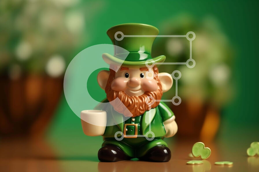 Intra Συλλεκτικό Ξύλινο Παζλ Plywood  4mm - Ειδώλιο καλλικάτζαρου του Αγίου Πατρικίου Σε Ξύλινο Κουτί - Διαστάσεις: 10x10 cm – 25 κομμάτια