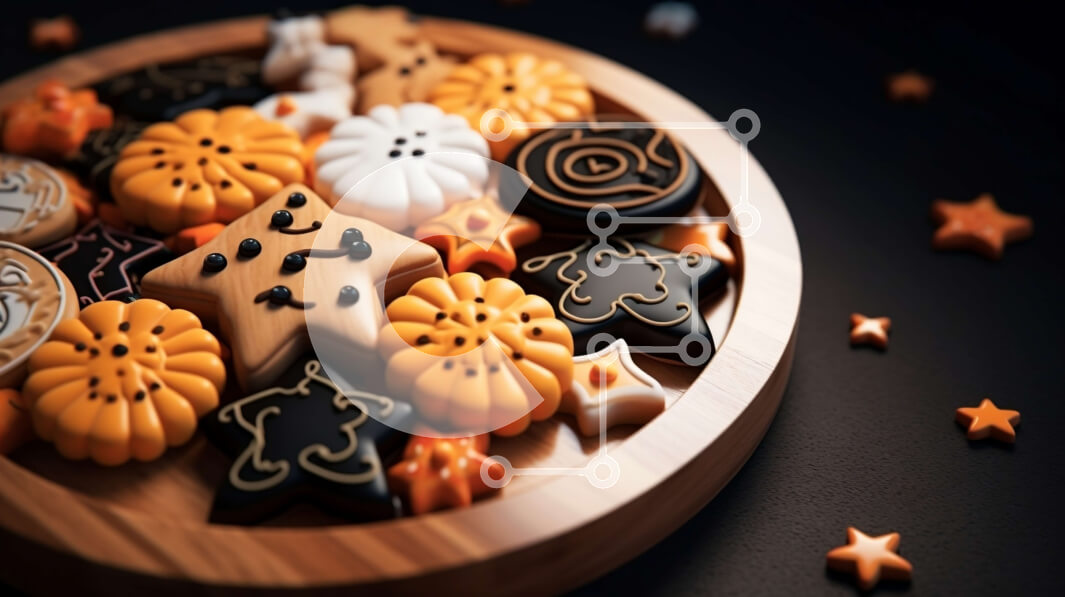 Σετ των 2 Intra Συλλεκτικό Ξύλινο Παζλ Plywood  4mm - Ξύλινο μπολ γεμάτο με μπισκότα Σε Ξύλινο Κουτί - Διαστάσεις: 10x10 cm – 25 κομμάτια