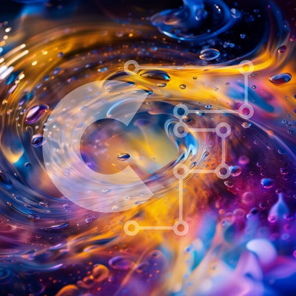 Intra Συλλεκτικό Ξύλινο Παζλ Plywood  4mm - Σαγηνευτική εικόνα μιας πολύχρωμης δίνης νερού Σε Ξύλινο Κουτί - Διαστάσεις: 10x10 cm – 25 κομμάτια