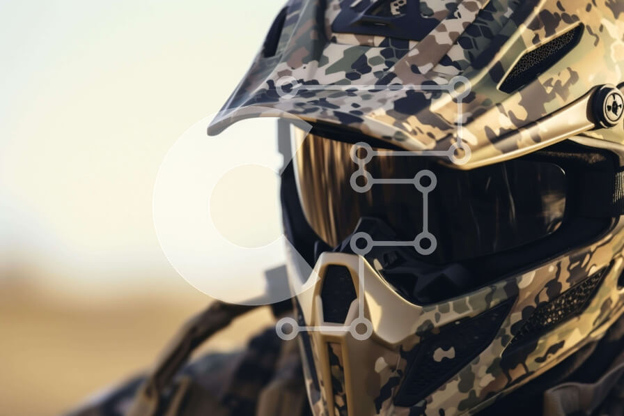 Intra Συλλεκτικό Ξύλινο Παζλ Plywood  4mm - Άνθρωπος με καμουφλάζ χακί στην έρημο Σε Ξύλινο Κουτί - Διαστάσεις Puzzle: 10x10 cm – 25 κομμάτια