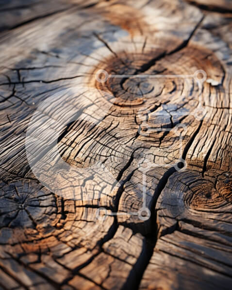 Intra Συλλεκτικό Ξύλινο Παζλ Plywood  4mm - Στιγμιότυπο από ξεπερασμένο ξύλο με οδοντωτό κόμπο Σε Ξύλινο Κουτί - Διαστάσεις: 10x10 cm – 25 κομμάτια