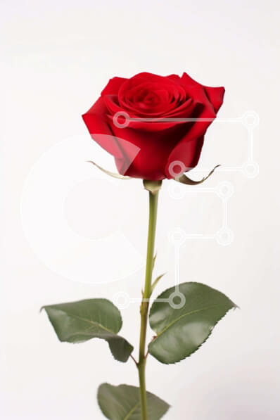 Σετ των 2 Intra Συλλεκτικό Ξύλινο Παζλ Plywood  4mm - Μονό κόκκινο τριαντάφυλλο σε βάζο με πράσινα φύλλα Σε Ξύλινο Κουτί - Διαστάσεις: 10x10 cm – 25 κομμάτια