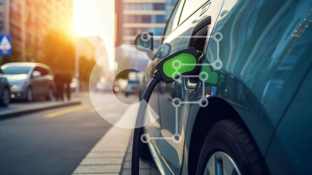 Intra Συλλεκτικό Ξύλινο Παζλ Plywood  4mm - Πράσινη φόρτιση ηλεκτρικού αυτοκινήτου στο σταθμό φόρτισης Σε Ξύλινο Κουτί - Διαστάσεις Puzzle: 10x10 cm – 25 κομμάτια