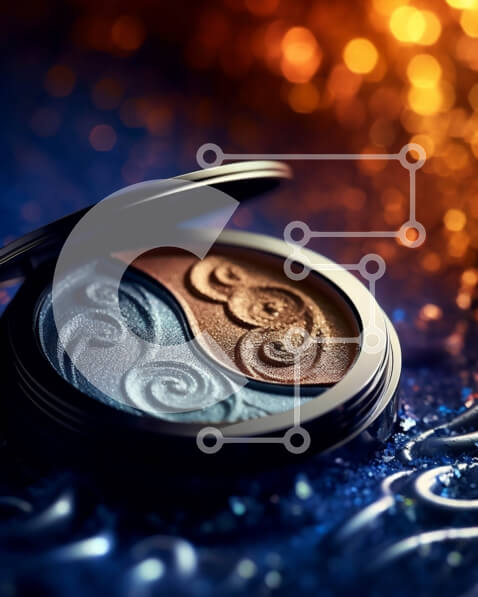 Intra Συλλεκτικό Ξύλινο Παζλ Plywood  4mm - Εντυπωσιακή παλέτα σκιών ματιών με εντυπωσιακά μεταλλικά χρώματα Σε Ξύλινο Κουτί - Διαστάσεις Puzzle: 10x10 cm – 25 κομμάτια