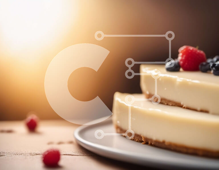 Σετ των 2 Intra Συλλεκτικό Ξύλινο Παζλ Plywood  4mm - Φέτα cheesecake με φρέσκα μούρα σε ένα ξύλινο πιάτο Σε Ξύλινο Κουτί - Διαστάσεις: 10x10 cm – 25 κομμάτια