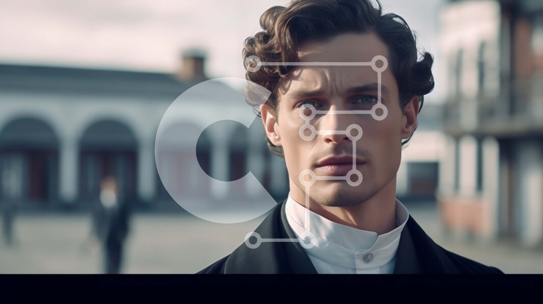 Intra Συλλεκτικό Ξύλινο Παζλ Plywood  4mm - Επαγγελματίας επιχειρηματίας που στέκεται μπροστά από ένα κτίριο του πύργου του ρολογιού Σε Ξύλινο Κουτί - Διαστάσεις Puzzle: 10x10 cm – 25 κομμάτια