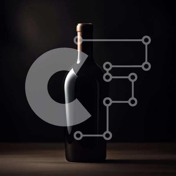 Σετ των 2 Intra Συλλεκτικό Ξύλινο Παζλ Plywood  4mm - Κομψό μπουκάλι μαύρου κρασιού σε ρουστίκ ξύλινη επιφάνεια Σε Ξύλινο Κουτί - Διαστάσεις: 10x10 cm – 25 κομμάτια