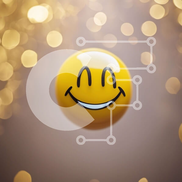 Intra Συλλεκτικό Ξύλινο Παζλ Plywood  4mm - Smiley Face με φόντο Bokeh Σε Ξύλινο Κουτί - Διαστάσεις Puzzle: 10x10 cm – 25 κομμάτια