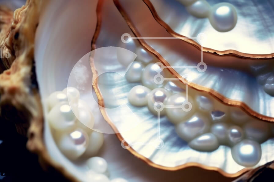 Intra Συλλεκτικό Ξύλινο Παζλ Plywood  4mm - Όμορφη εικόνα ενός ανοιχτού κοχυλιού στρειδιού με μαργαριτάρια μέσα Σε Ξύλινο Κουτί - Διαστάσεις: 10x10 cm – 25 κομμάτια