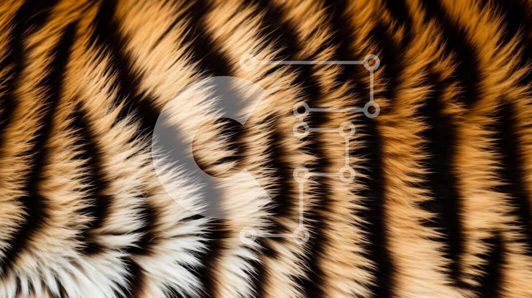 Σετ των 2 Intra Συλλεκτικό Ξύλινο Παζλ Plywood  4mm - Κοντινό πλάνο της γούνας τίγρης Σε Ξύλινο Κουτί - Διαστάσεις: 10x10 cm – 25 κομμάτια