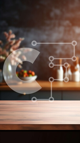 Intra Συλλεκτικό Ξύλινο Παζλ Plywood  4mm - Τραπέζι κουζίνας με λουλούδια και μαυροπίνακα Σε Ξύλινο Κουτί - Διαστάσεις Puzzle: 10x10 cm – 25 κομμάτια