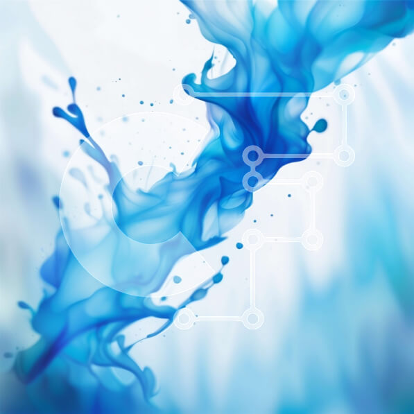 Intra Συλλεκτικό Ξύλινο Παζλ Plywood  4mm - Δυναμική εικόνα μπλε νερού που πιτσιλίζει στον αέρα Σε Ξύλινο Κουτί - Διαστάσεις: 10x10 cm – 25 κομμάτια