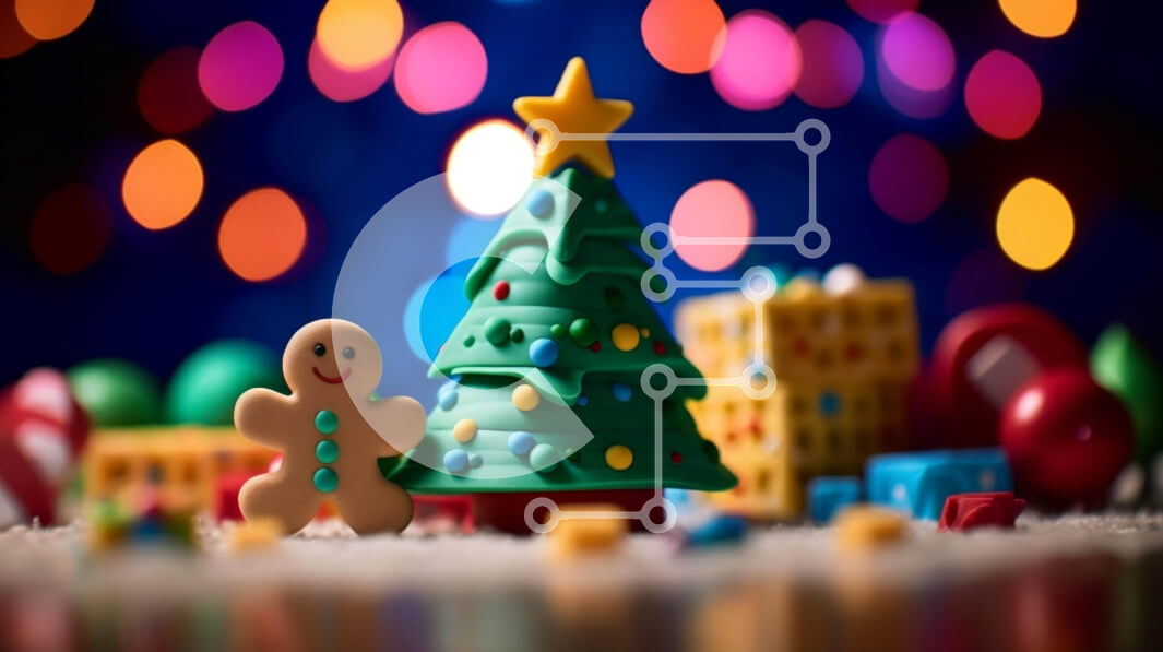 Intra Συλλεκτικό Ξύλινο Παζλ Plywood  4mm - Παιχνίδι Gingerbread House Διακοσμημένο για τις γιορτές Σε Ξύλινο Κουτί - Διαστάσεις: 10x10 cm – 25 κομμάτια