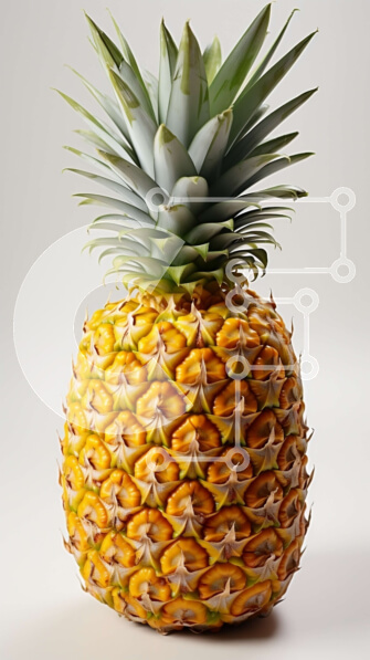 Intra Συλλεκτικό Ξύλινο Παζλ Plywood  4mm - Φρέσκος και ζουμερός ανανάς - Μια γεύση από τους τροπικούς Σε Ξύλινο Κουτί - Διαστάσεις: 10x10 cm – 25 κομμάτια