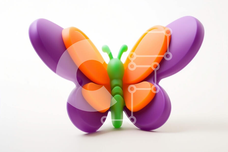 Intra Συλλεκτικό Ξύλινο Παζλ Plywood  4mm - Πολύχρωμο παιχνίδι πεταλούδα Σε Ξύλινο Κουτί - Διαστάσεις: 10x10 cm – 25 κομμάτια