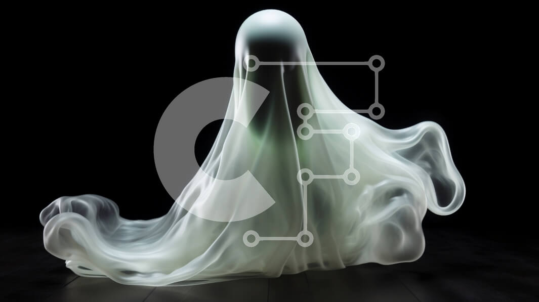 Intra Συλλεκτικό Ξύλινο Παζλ Plywood  4mm - Πλωτό φάντασμα σε μαύρο φόντο Σε Ξύλινο Κουτί - Διαστάσεις Puzzle: 10x10 cm – 25 κομμάτια