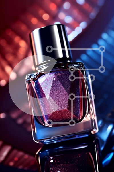 Intra Συλλεκτικό Ξύλινο Παζλ Plywood  4mm - Πολυτέλεια και πολυτέλεια: Κόκκινο βερνίκι νυχιών με μεταλλικό φινίρισμα Σε Ξύλινο Κουτί - Διαστάσεις Puzzle: 10x10 cm – 25 κομμάτια