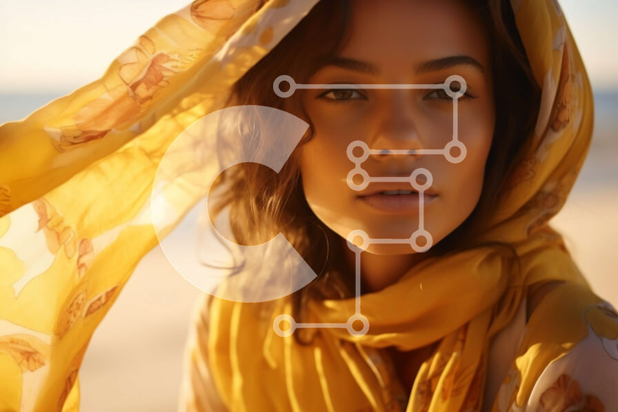 Intra Συλλεκτικό Ξύλινο Παζλ Plywood  4mm - Όμορφη εικόνα μιας γυναίκας στην παραλία με το φως του ήλιου Σε Ξύλινο Κουτί - Διαστάσεις: 10x10 cm – 25 κομμάτια