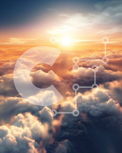 Intra Συλλεκτικό Ξύλινο Παζλ Plywood  4mm - Δονούμενο ηλιοβασίλεμα πάνω από έναν συννεφιασμένο ουρανό Σε Ξύλινο Κουτί - Διαστάσεις: 10x10 cm – 25 κομμάτια