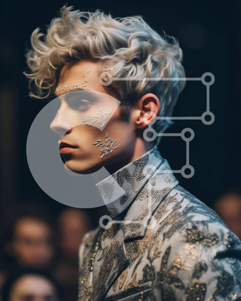 Intra Συλλεκτικό Ξύλινο Παζλ Plywood  4mm - Λαμπερή μόδα πασαρέλας με περίπλοκα σχέδια και χαλαρές μπούκλες Σε Ξύλινο Κουτί - Διαστάσεις Puzzle: 10x10 cm – 25 κομμάτια