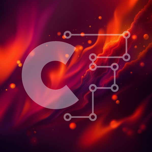 Intra Συλλεκτικό Ξύλινο Παζλ Plywood  4mm - Δονούμενο κόκκινο και πορτοκαλί αφηρημένο φόντο με στροβιλιζόμενες φλόγες και καπνό Σε Ξύλινο Κουτί - Διαστάσεις Puzzle: 10x10 cm – 25 κομμάτια