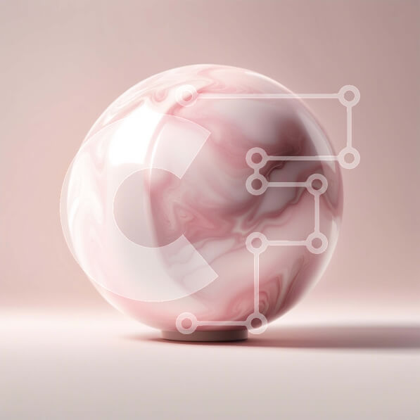 Intra Συλλεκτικό Ξύλινο Παζλ Plywood  4mm - Αφηρημένη φωτογραφία της ροζ μαρμάρινης μπάλας σε ανοιχτό ροζ επιφάνεια Σε Ξύλινο Κουτί - Διαστάσεις Puzzle: 10x10 cm – 25 κομμάτια