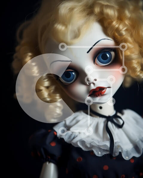 Intra Συλλεκτικό Ξύλινο Παζλ Plywood  4mm - Ξανθά μαλλιά και κουκλίτσα με γαλανά μάτια με μοντέρνα στολή Σε Ξύλινο Κουτί - Διαστάσεις Puzzle: 10x10 cm – 25 κομμάτια