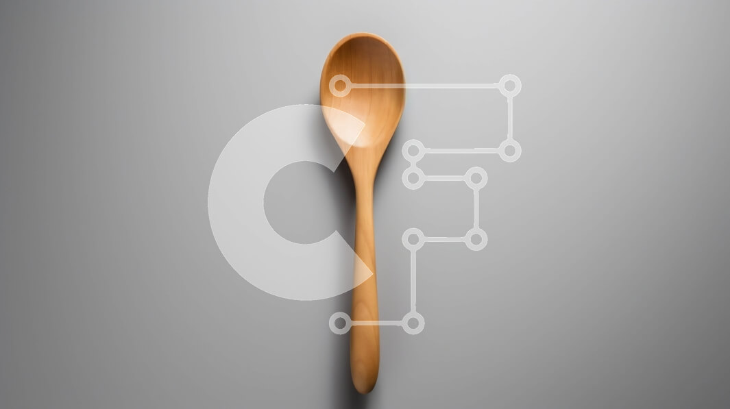 Σετ των 2 Intra Συλλεκτικό Ξύλινο Παζλ Plywood  4mm - Κομψή φωτογραφία ενός ξύλινου κουταλιού σε μια γκρίζα επιφάνεια Σε Ξύλινο Κουτί - Διαστάσεις: 10x10 cm – 25 κομμάτια