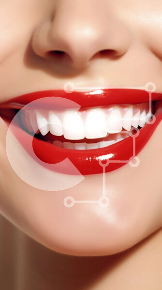 Intra Συλλεκτικό Ξύλινο Παζλ Plywood  4mm - Πορτρέτο μιας χαμογελαστής γυναίκας με κόκκινο κραγιόν και λευκά δόντια Σε Ξύλινο Κουτί - Διαστάσεις Puzzle: 10x10 cm – 25 κομμάτια