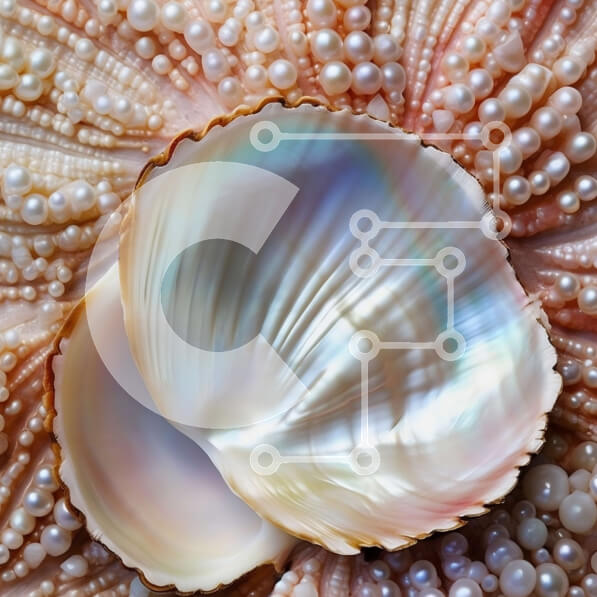 Intra Συλλεκτικό Ξύλινο Παζλ Plywood  4mm - Όμορφη κινηματογράφηση σε πρώτο πλάνο από μαργαριταρένιο κέλυφος στρειδιών με αστραφτερά μαργαριτάρια Σε Ξύλινο Κουτί - Διαστάσεις: 10x10 cm – 25 κομμάτια