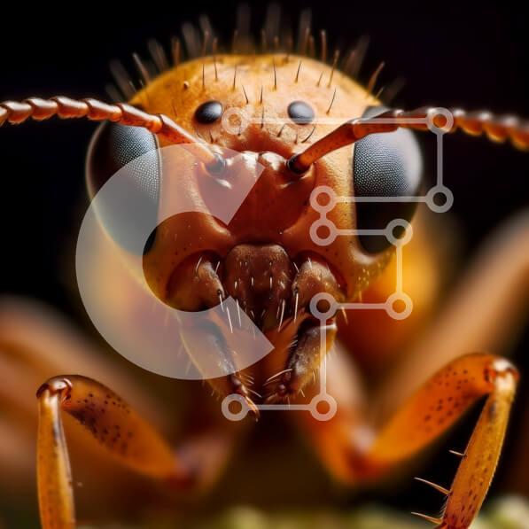 Intra Συλλεκτικό Ξύλινο Παζλ Plywood  4mm - Insect Macro Photography: Κοκκινο-καφέ έντομο με γνάθους Σε Ξύλινο Κουτί - Διαστάσεις: 10x10 cm – 25 κομμάτια