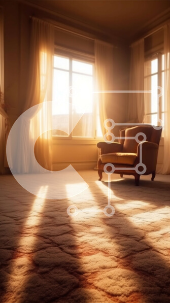 Intra Συλλεκτικό Ξύλινο Παζλ Plywood  4mm - Άδειο δωμάτιο με μεγάλο παράθυρο και καφέ δερμάτινη πολυθρόνα Σε Ξύλινο Κουτί - Διαστάσεις Puzzle: 10x10 cm – 25 κομμάτια