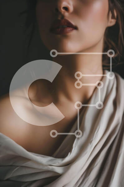 Intra Συλλεκτικό Ξύλινο Παζλ Plywood  4mm - Μυστηριώδης γυναίκα με σκούρα μαλλιά και κατάλευκο κασκόλ Σε Ξύλινο Κουτί - Διαστάσεις Puzzle: 10x10 cm – 25 κομμάτια