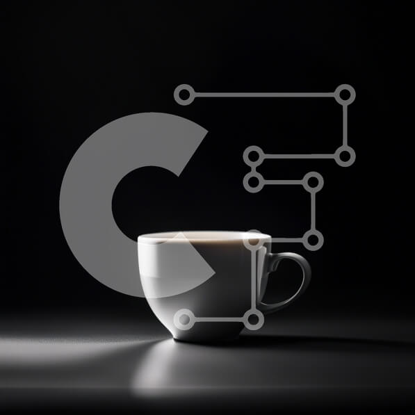 Σετ των 2 Intra Συλλεκτικό Ξύλινο Παζλ Plywood  4mm - Μινιμαλιστική εικόνα ενός λευκού φλιτζάνι καφέ σε σκούρο φόντο Σε Ξύλινο Κουτί - Διαστάσεις: 10x10 cm – 25 κομμάτια