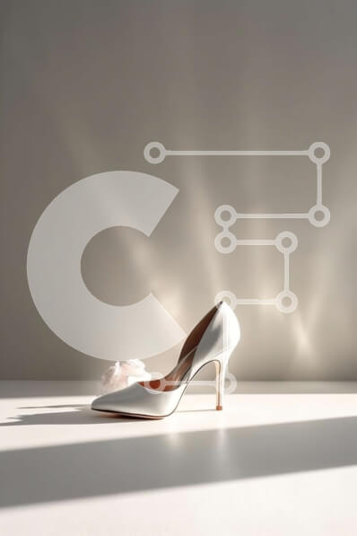 Intra Συλλεκτικό Ξύλινο Παζλ Plywood  4mm - Κομψό λευκό ψηλοτάκουνο παπούτσι με λουλούδι στο τραπέζι στο φως του ήλιου Σε Ξύλινο Κουτί - Διαστάσεις Puzzle: 10x10 cm – 25 κομμάτια