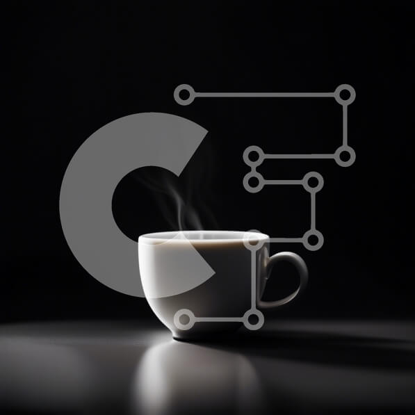 Σετ των 2 Intra Συλλεκτικό Ξύλινο Παζλ Plywood  4mm - Κομψό λευκό φλιτζάνι καφέ με ατμό που ανεβαίνει σε σκούρο φόντο Σε Ξύλινο Κουτί - Διαστάσεις: 10x10 cm – 25 κομμάτια