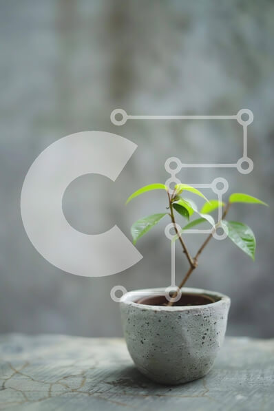 Σετ των 2 Intra Συλλεκτικό Ξύλινο Παζλ Plywood  4mm - Πράσινο φυτό σε γλάστρα σε ξύλινο τραπέζι Σε Ξύλινο Κουτί - Διαστάσεις: 10x10 cm – 25 κομμάτια