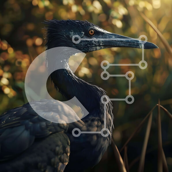 Intra Συλλεκτικό Ξύλινο Παζλ Plywood  4mm - Μαύρο πουλί σε γρασίδι με ανοιχτό ράμφος Σε Ξύλινο Κουτί - Διαστάσεις: 10x10 cm – 25 κομμάτια