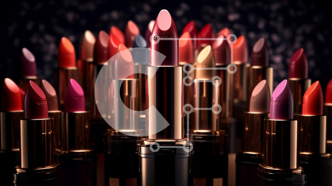 Intra Συλλεκτικό Ξύλινο Παζλ Plywood  4mm - Όμορφος κύκλος κραγιόν σε μαύρο φόντο Σε Ξύλινο Κουτί - Διαστάσεις Puzzle: 10x10 cm – 25 κομμάτια